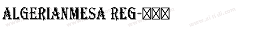 AlgerianMesa Reg字体转换